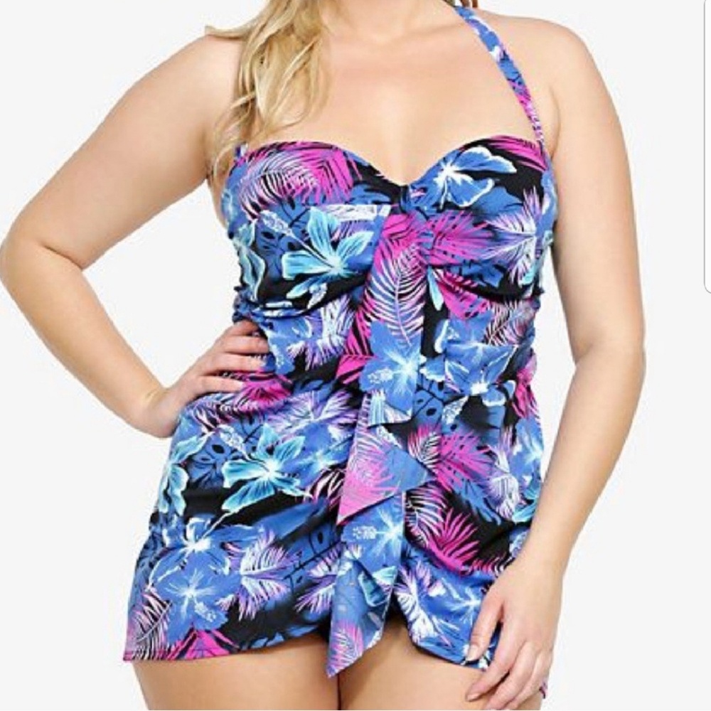Torrid tropical one piece swimsuit size 3